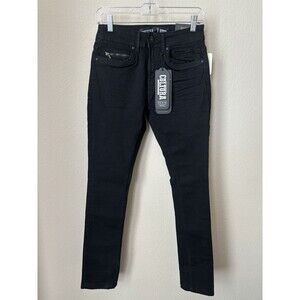 Cultura Men's Size W28/L30 Black Skinny Fit Stretch Denim Jeans - NWT